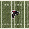 Atlanta Falcons NFL Football Field Rug, 5'4"x7'8"