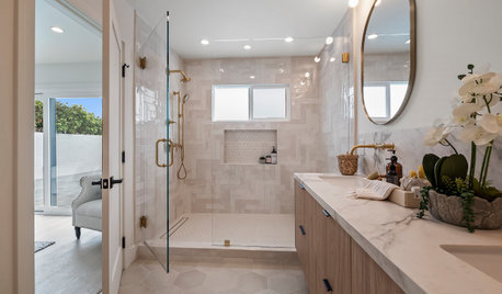Bathroom of the Week: New Low-Curb Shower and a Soft Modern Look