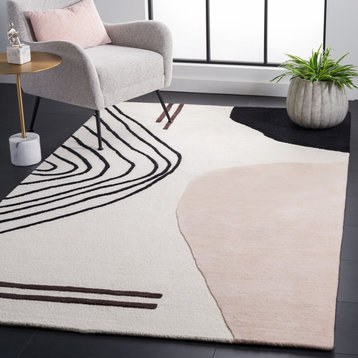 Safavieh Rodeo Drive Collection RD860U Rug, Ivory/Blush, 6' X 6' Square