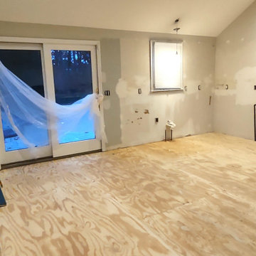 Demoed Kitchen. Leveled floor and Installed new subfloor