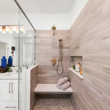 Rosamond, CA Master Bath Walk-in Shower remodel *Cypress