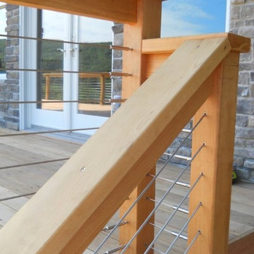 Maryland Country Home Rustic/Modern Cable Railing
