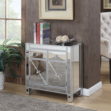 Gold Coast Vineyard 2 Drawer Mirrored Cabinet