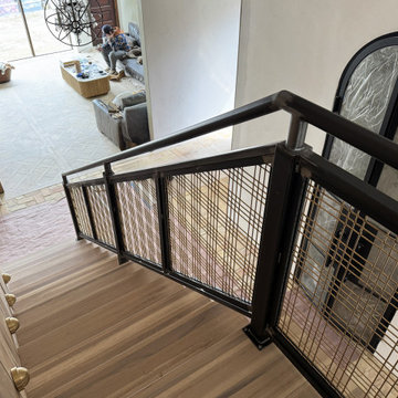 Custom Railing with wire mesh infill