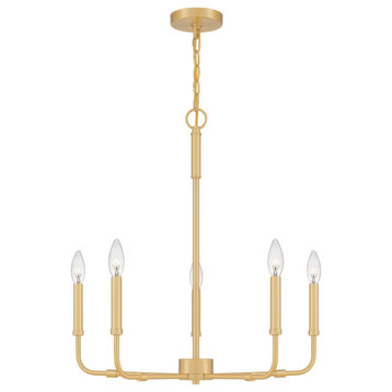 Quoizel ABR5024AB Abner Chandelier in Aged Brass