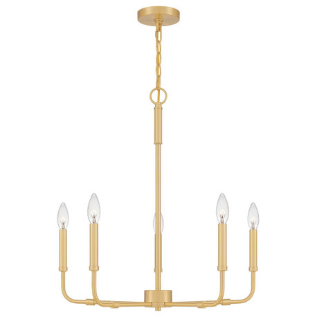 Quoizel ABR5024AB Abner Chandelier in Aged Brass