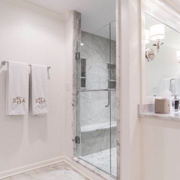 Transitional White and Grey Master Suite Addition