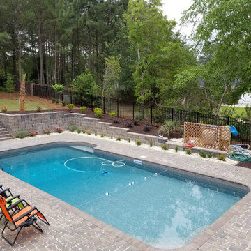 Paver Patios, Retaining Walls, Columns, Full Landscape Projects at Various Homes