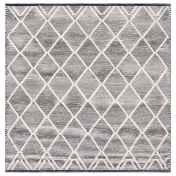 Safavieh Couture Natura Collection NAT832 Rug, Navy/Ivory, 6'x6' Square