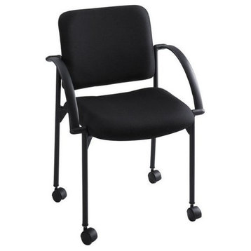Scranton & Co Mobile Stacking Chair in Black (Set of 2)