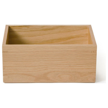Rectangular Oak Bathroom Storage Box | Wireworks Mezza, Natural Oak