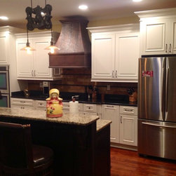 Painted kitchen with Hickory Island - Products