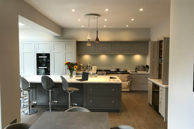 Transitional kitchen in Manchester.