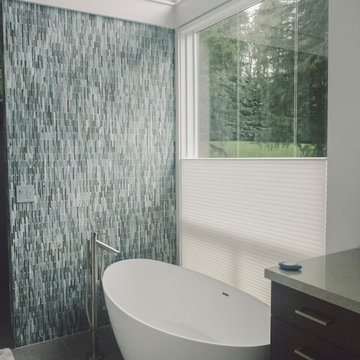 Hunter Douglas Duette, motorized top/down, bottom up