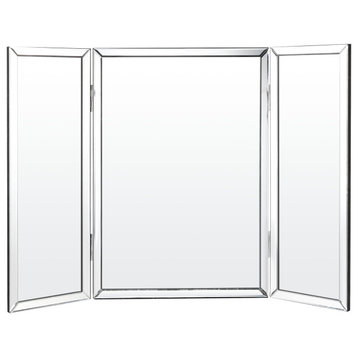 Jada Tabletop Vanity Mirror, Tri Fold, 28x29
