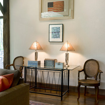 Shoreline Party Barn- Vignette Marriage of Mid-Century and Antique American