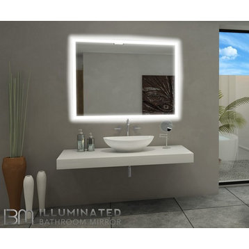 IB MIRROR Dimmable Backlit Bathroom Mirror Rectangle 48"x36", 6000K