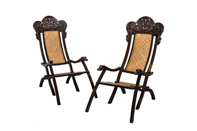 Antique rosewood folding chairs
