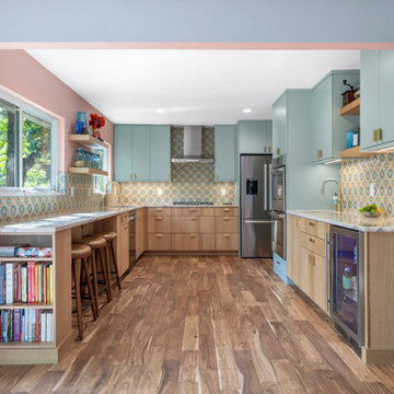 Quarter Sawn Oak and Fava Paint Cabinetry