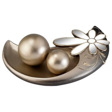 Floral Glamour Decorative Bowl With Shpere