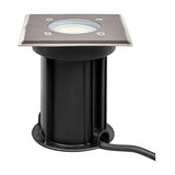 Angular stainless steel recessed floor light Insa