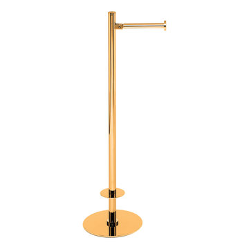 MD Lilly Standing paper roll holder with spare. Gold.