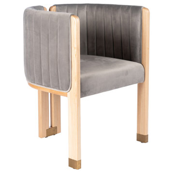 Monaco Wood Dining Chair, Gray