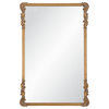 Vintage style vanity wall mirror, antique gold finish