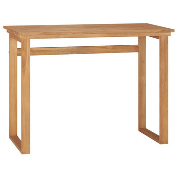 vidaXL Solid Teak Wood Desk 39.4" Computer Writing Study Office Table Home