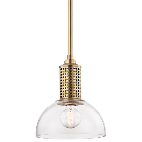 Hudson Valley Lighting 7210 Halcyon 1 Light 10"W Pendant - Aged Brass