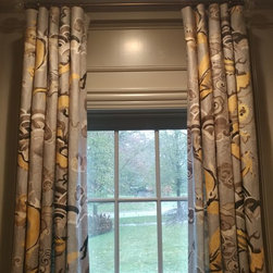 Inverted box pleat Drapery Panels - Window Treatments