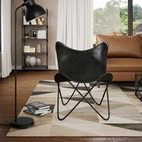 vidaXL Butterfly Chair, Versatile Utility 26" x 29.1" x 35.4", Black