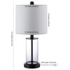 Abner Glass Contemporary USB Charging LED Table Lamp, Oil Rubbed Bronze/Clear