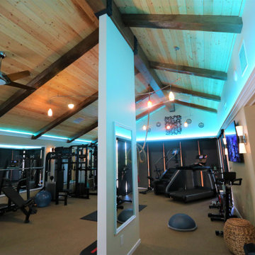 Home gym and steam room/shower