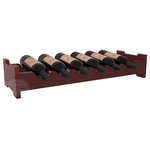 Wine Racks America - 6-Bottle Mini Scalloped Wine Rack, Redwood, Cherry+ Satin - Decorative 6 bottle rack with pressure-fit joints for stacking multiple units. This rack requires no hardware for assembly and is ready to use as soon as it arrives. Makes the perfect gift for any occasion. Stores wine on any flat surface.