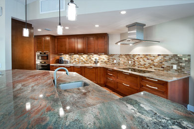 Inspiration for a transitional kitchen remodel in Miami