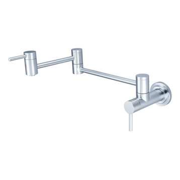 Motegi Wall Mount Pot Filler, Pvd Stainless Steel