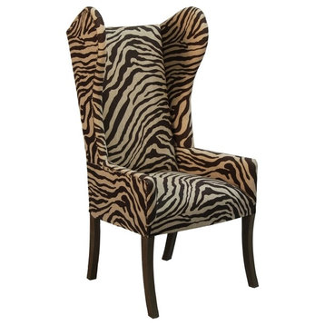 Occasional Wingback Chair Margo in Oatmeal Charcoal