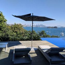 Finbrella Umbrellas. Vaucluse, Sydney, 2 x F-330-S on 68kg Movable Camlock Bases - Products