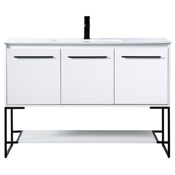 Grayson 48" Single Bathroom Vanity, White