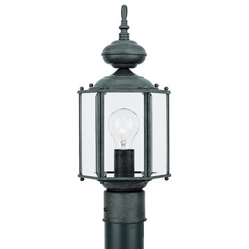 Sea Gull Classico One Light Outdoor Post Lantern, Black