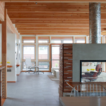 Interior Photo - Central Fireplace