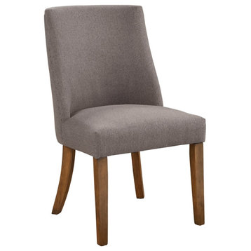 Alpine Furniture Kensington Set of 2 Parson Dining Chairs in Dark Grey
