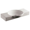 Whitehaus WHKN1112 Rectangular Integrated Porcelain Bathroom Basin Sink