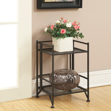Xtra Storage 2 Tier Folding Metal Shelf