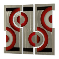 Jasper Silver, Red, Black Wall Graphic - Home Decor