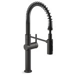 Kohler - Kohler K-22973 Crue 1.5 GPM 1 Hole Pre-Rinse Pull Down Kitchen - Matte Black - A model of clean, sophisticated design, the Crue kitchen faucet collection represents a true high point in user-focused plumbing design for the kitchen. The silhouette — a simple arched spout and single lever handle, offer a straightforward style that adapts to nearly any kitchen design. It’s this contemporary look, paired with thoughtful functionality, that makes the Crue Collection a modern marvel.Kohler K-22973 Features: