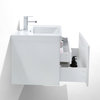 Happy Wall Mounted Vanity With Reinforced Acrylic Sink, High Gloss White, 36"