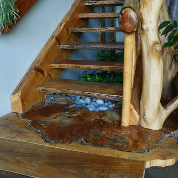 Custom Log Cabin Stairs