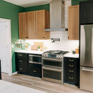 Black and Hickory Transitional Kitchen
